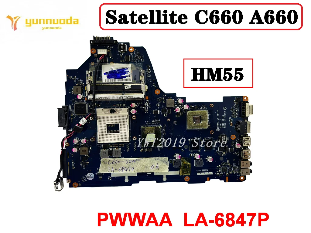 

Оригинальная материнская плата для ноутбука Toshiba Satellite C660 A660, PWWAA LA-6847P 100% протестирована, бесплатная доставка