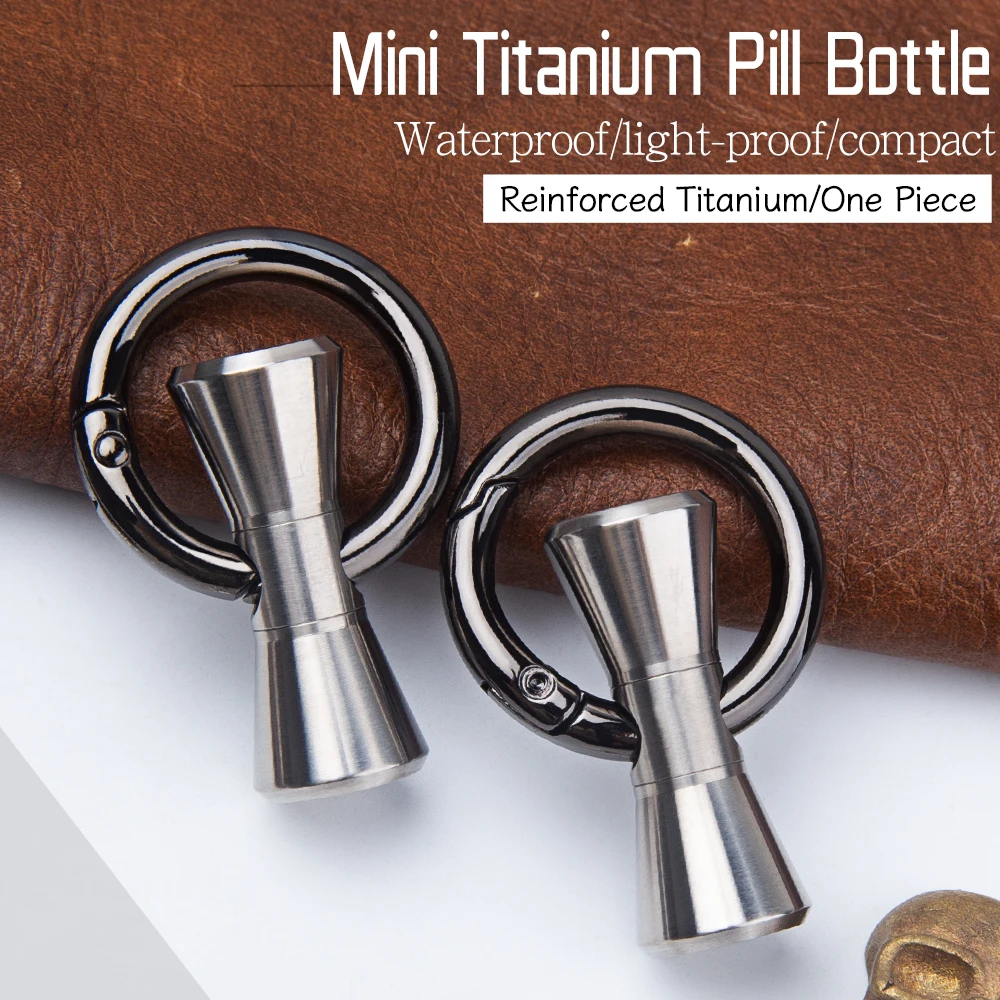 Флакон с двойным слоем из титанового сплава водонепроницаемый компактный для