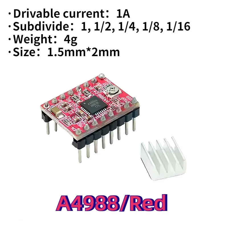 Шаговый Драйвер Reprap A4988 DRV8825 модуль шагового двигателя с радиатором