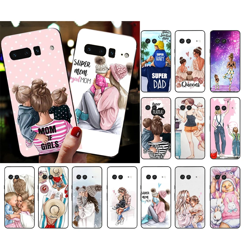 

Phone Case for Google Pixel 7 Pro 7 6A 6 Pro 5A 4A 3A Pixel 4 XL Pixel 5 6 4 3 XL 3A XL 2 XL Baby Mom Girl Dad Son Queen Funda
