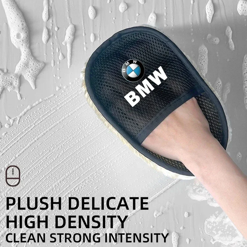 

Перчатка для мытья автомобиля, шерстяная мягкая щетка для чистки, инструменты для BMW Performance F30 F10 E90 F20 E46 E60 E70 E39 E36 E87 X7 E92 E91 E28
