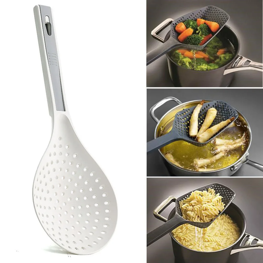 

2 in 1 Cooking Filter Food Strainer Scoop Handle Colander with Clip Kitchen Appliances Tools