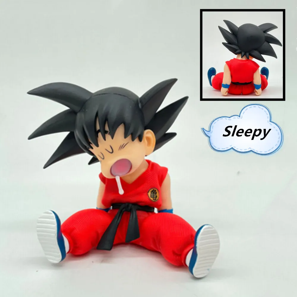 

Anime Figure Dragon Ball Son Goku Childhood Action Figurals Sleeping Scene Goku GK PVC Toys Cute Kids Doll DBZ Decoration Model