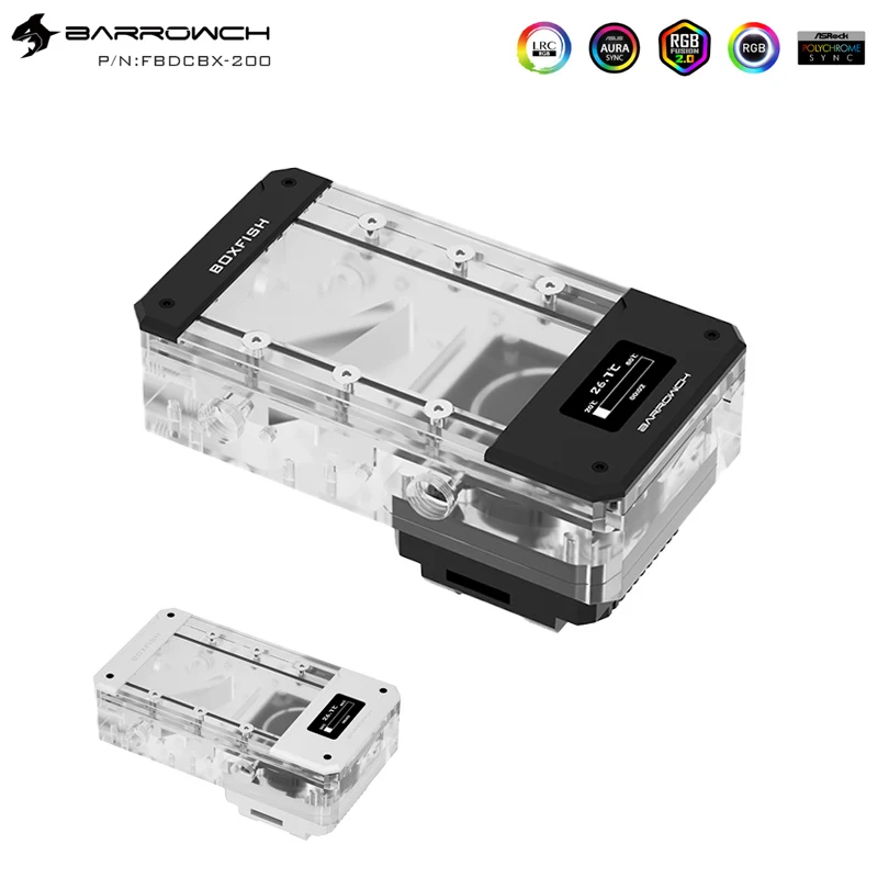 Насос Barrowch FBDCBX, с цифровым дисплеем, ШИМ 17 Вт, с комбинациями резервуаров, серия Box Fish DDC, встроенный насос + резервуар