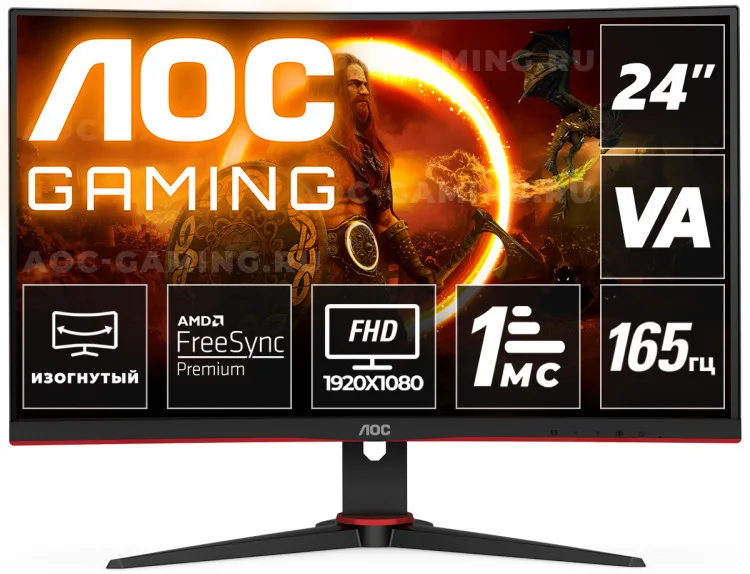 Игровой монитор AOC GAMING C24G2AE/BK