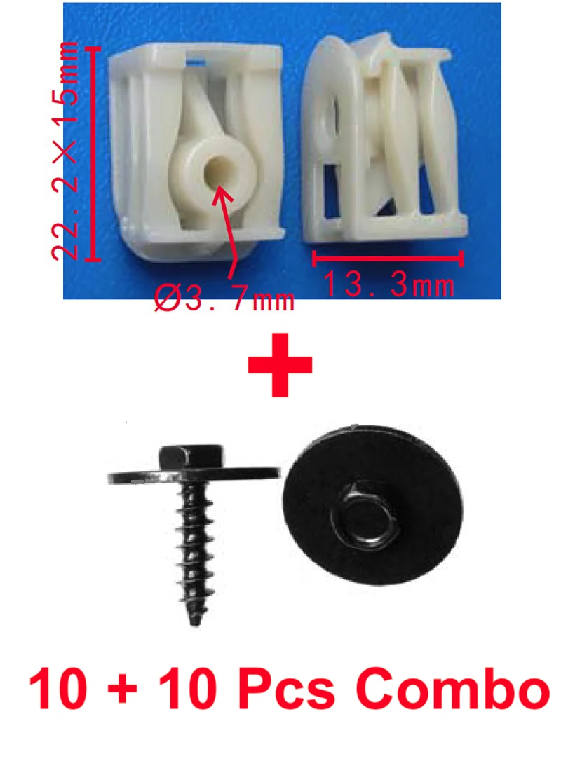 

10+10PC COMBO Fit BMW Front Fender Liner C-Clip+Hex Bolt 07147311312 07149213164