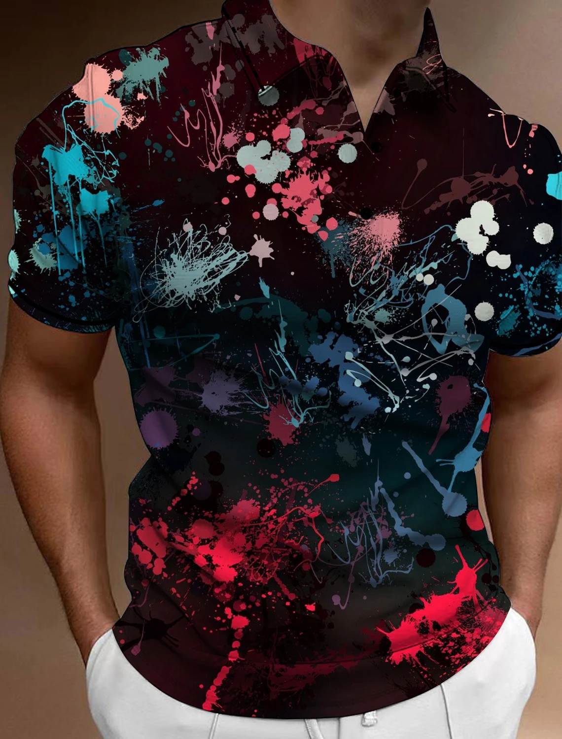 

Men's Button Polo Shirts Casual Summer Short Sleeves Male Tee Shirt Men Tops Streetwear Polo T Shirt For Men European Clothing