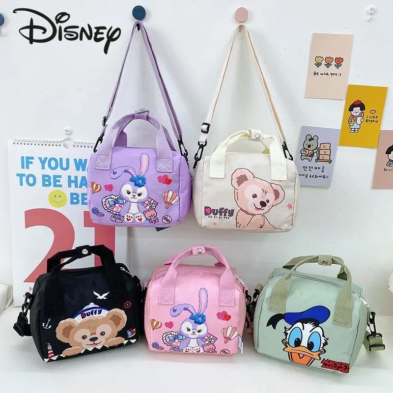 Disney Children's Bag Fashion Men's and Women's Universal Shoulder Bag Canvas Casual Women's Handbag High Quality Messenger Bag