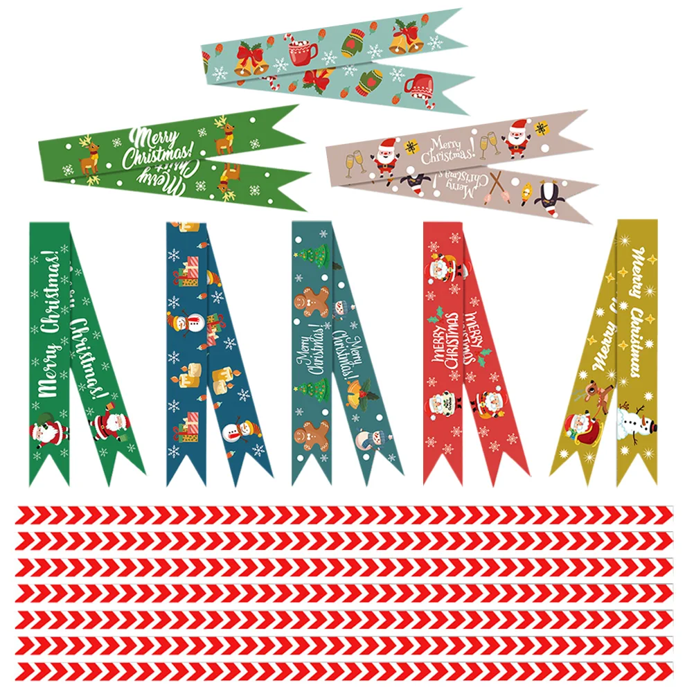 

1 Set Christmas Straw Decal Xmas Themed Coffee Straw Decorative Sticker Decoration