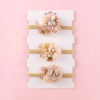 sweet princess simulation flower boutique fabric childrens headdress hair band elastic retractable hairpin birthday gift