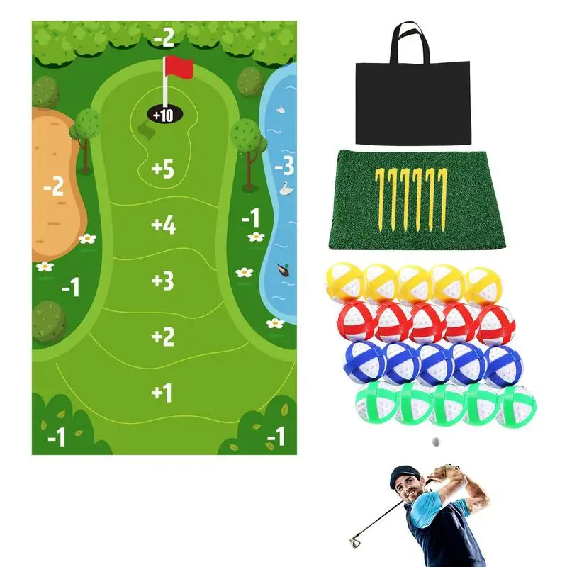 

Golf Game Stick Chip Game Indoor Outdoor Golf Practice Mats Chipping Mats Golf Training Mat Indoor Soft Chip N Stick Golf Game