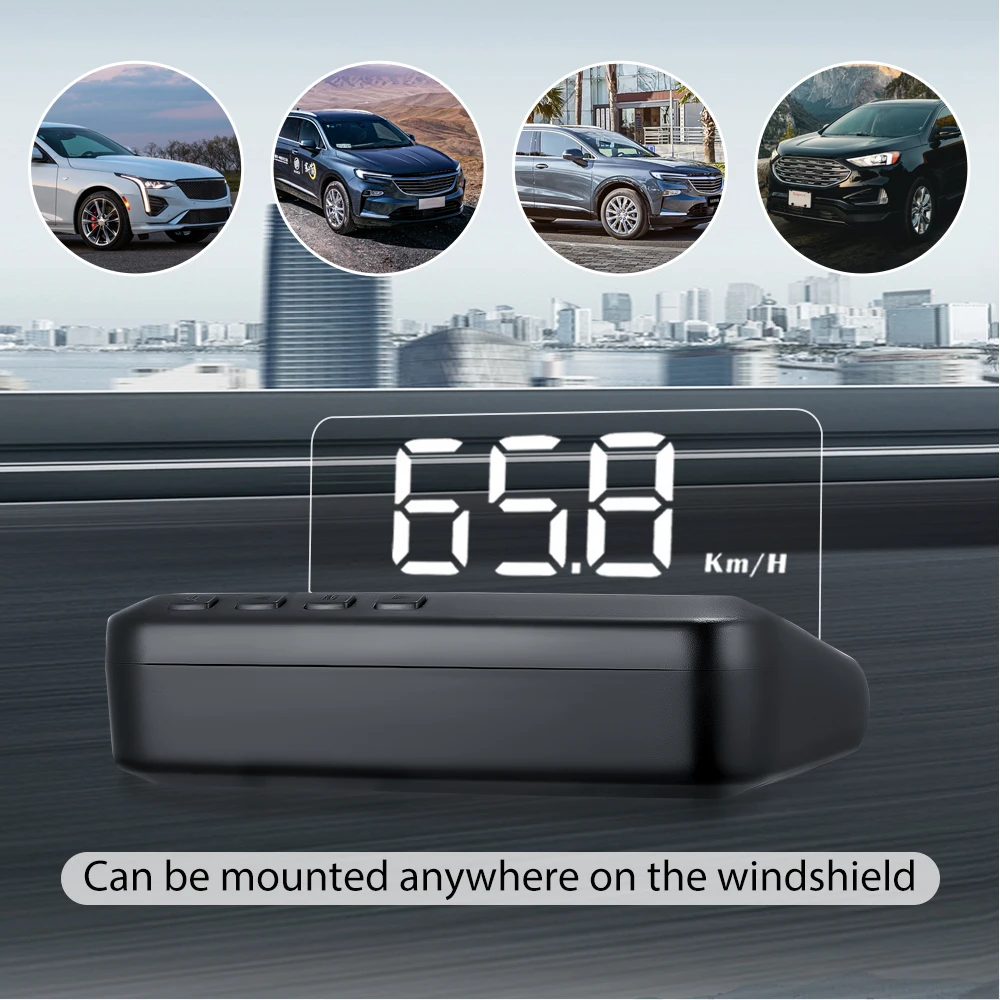 

C100 OBD2 HUD Head Up Display Car Speedometer Fuel Consumption EOBD Projector Driving On-board Computer Auto Accessories