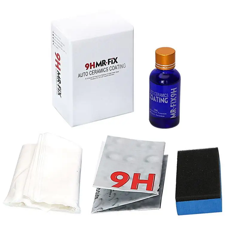 

Ceramic Coating Anti-Scratch Vehicle Paint Coating With Sponge 30ml High Gloss Hydrophobic Mirror Paint Polish Protection Car