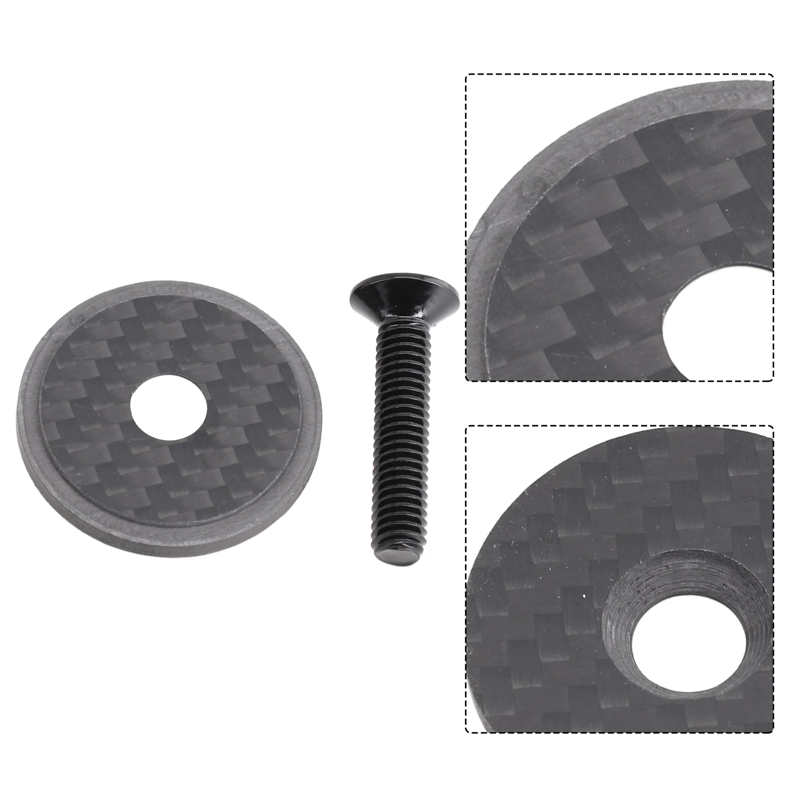 Крышка выноса велосипедной гарнитуры из углеродного волокна с титановым болтом