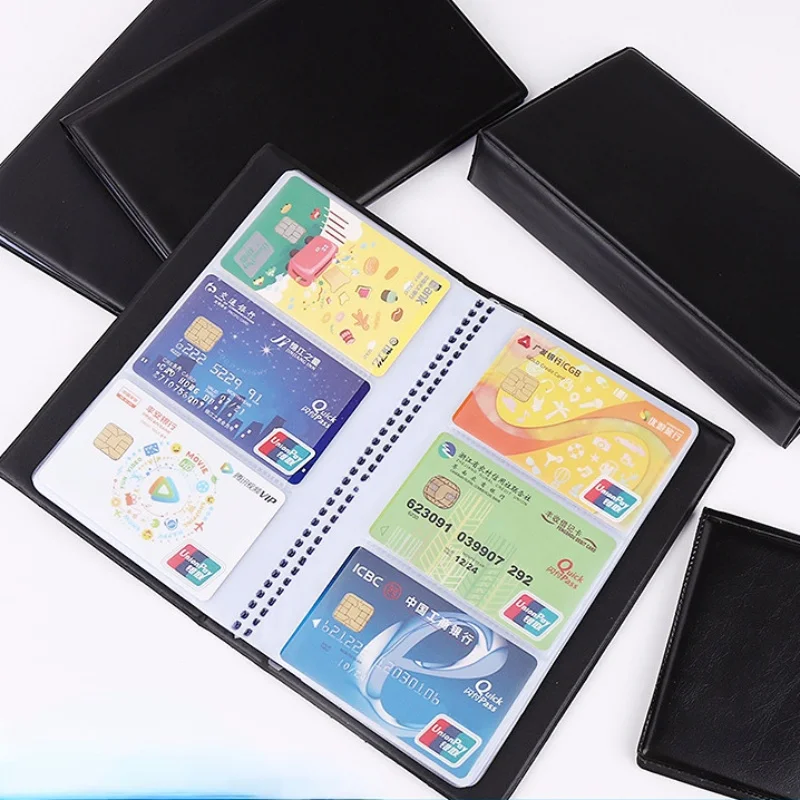 

Hot Leather Cards ID Credit Card Holder Paper Craft Book Case Organizer Business Collection Storage Container 40/120/180/240