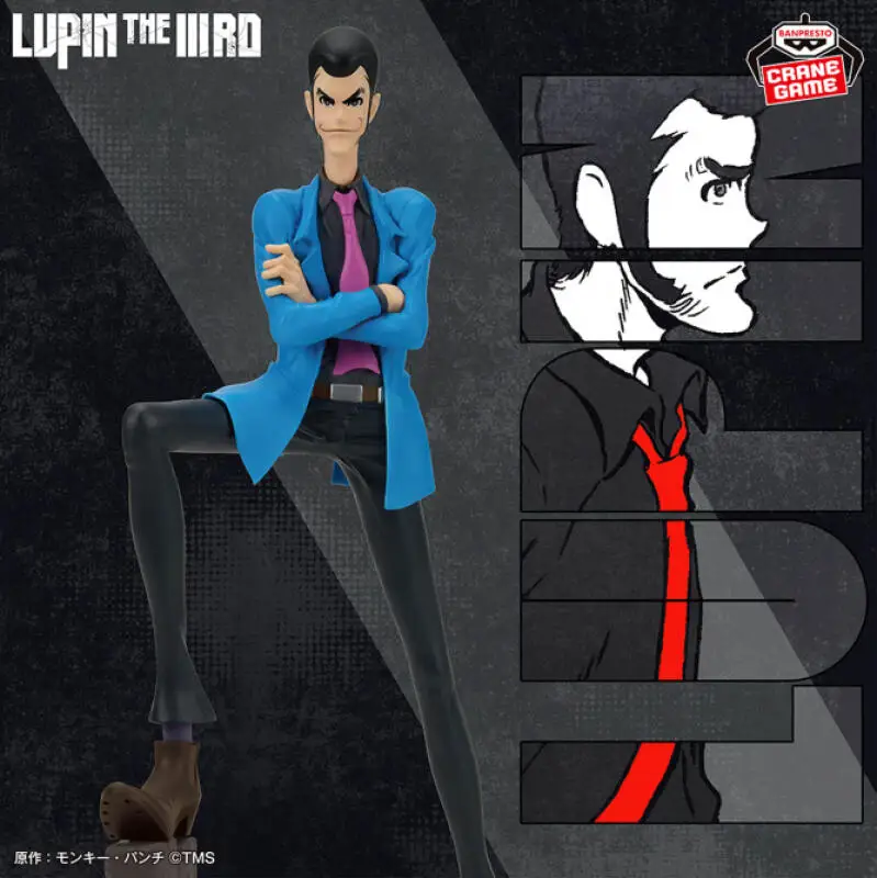 Фото 100% Оригинальная фигурка Bandai Banpresto Люпен III (Рюдзюн Сэнсей) из аниме, модель для коллекционирования, подарок, украшение, игрушка, 26 см №2