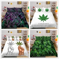 3d bedding set maple leaves print king queen bed sets tropical leaf plant home duvet covers creative bedclothes bedroom decor