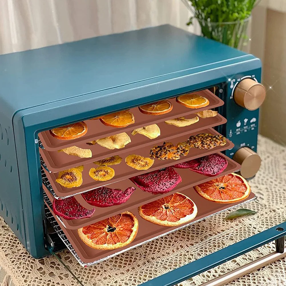 3 Pcs Dryer Silicone Mat Reusable Dehydrator Tray Vegetable Drying Mats for Fruit Roll Sheet Silica Gel Jerky