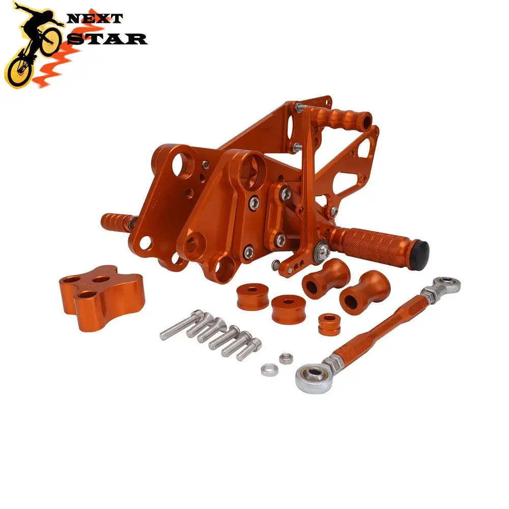 

Регулируемые задние подножки для мотоцикла, подножки, педали для KTM Duke 125 200 390 Duke125 Duke200 Duke390 2011-2016