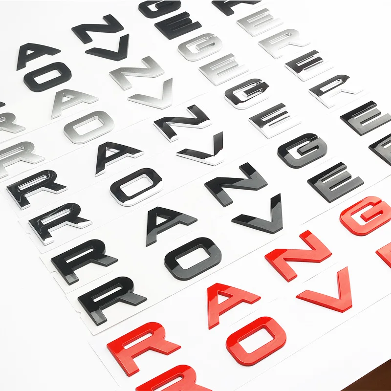 3d-логотип из АБС-пластика с надписью Range Rover, эмблема на переднюю капоту автомобиля, значок-наклейка для l322 l320 Evoque Velar, спортивные аксессуары 3d-логотип из АБС-пластика с надписью Range Rover, эмблема на переднюю капоту автомобиля, значок-наклейка для l322 l320 Evoque Velar, спортивные аксессуары