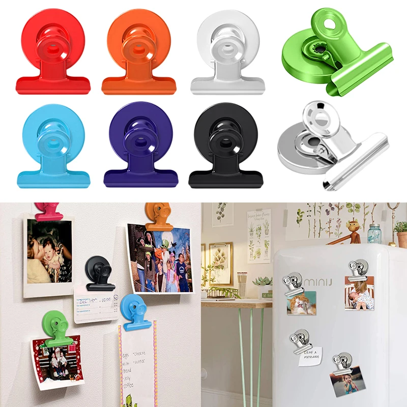 

10pcs Displays Whiteboard Magnetic Clip Metal Round Magnetic Clip 30mm Color Refrigerator Magnetic Clip