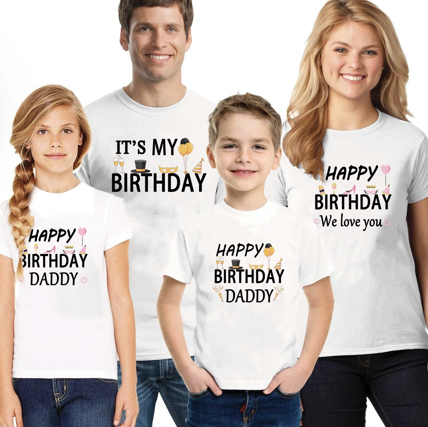 Matching Family Outfits Happy Birthday Daddy Mommy We Love You Tshirt Its My Birthday Shirt Women Men Kids Baby Party Funny Tee