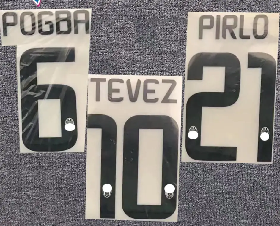 

2014-2015 POGBA#6 TEVEZ#10 PIRLO#21 Nameset Customize Any Name Number Printing Iron on Transfer Badge