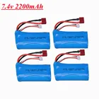 18650 7,4 V 2200mah 2s Lipo аккумулятор для Q46 Wltoys 12428 104009 12423 10428 12429 12401 12402A RC автомобильные запасные аксессуары
