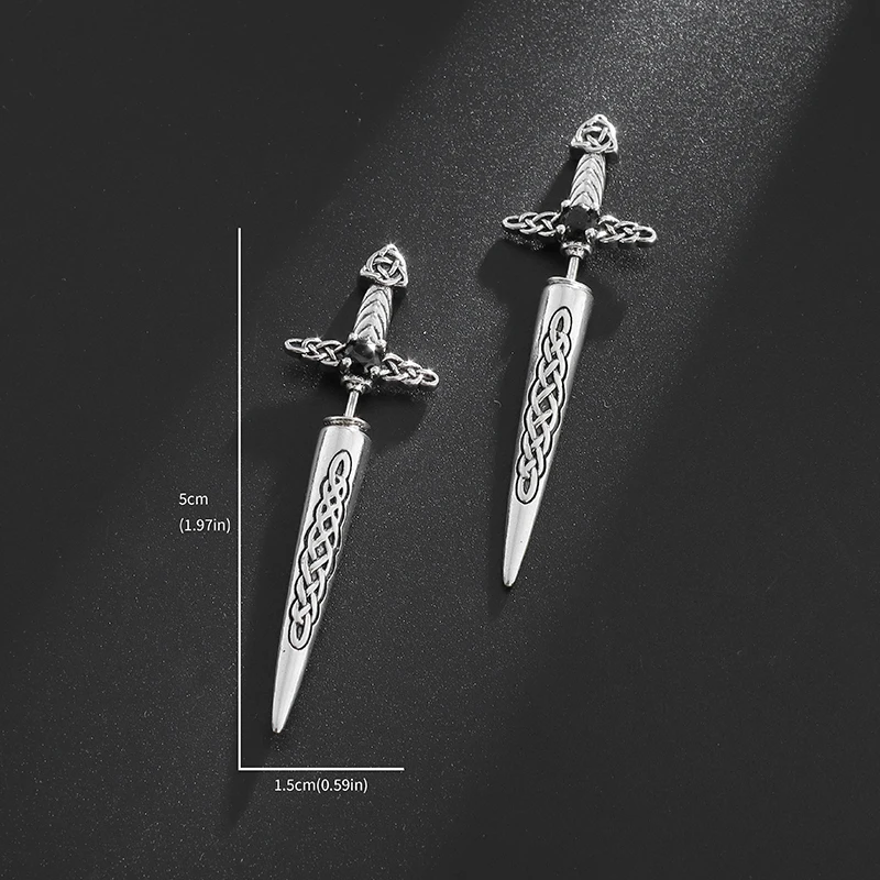 Мужские серьги в стиле ретро рок хип-хоп женские кельтском гипоаллергенные