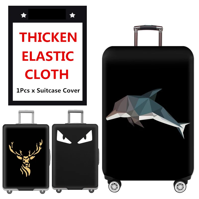 

18-22inch Violin Pattern Rock Music Luggage Cover Trolley Case Elastic Anti-dust Protective Thicken Luggage Suitcase Dust Sheath