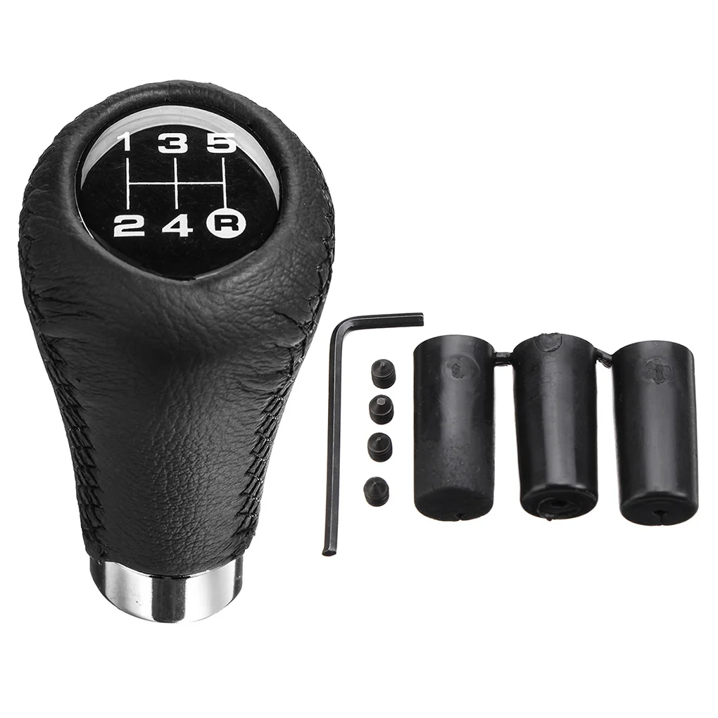 

Universal 5 Speed Car PU Leather Shift Knob Manual Gear Stick Shift Shifter Lever Styling Car Accessories