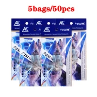 as 50pcs barbed jigs hooks stainless steel assist lure fishing slow fast jigging strong strength carbon hook accessories tackle