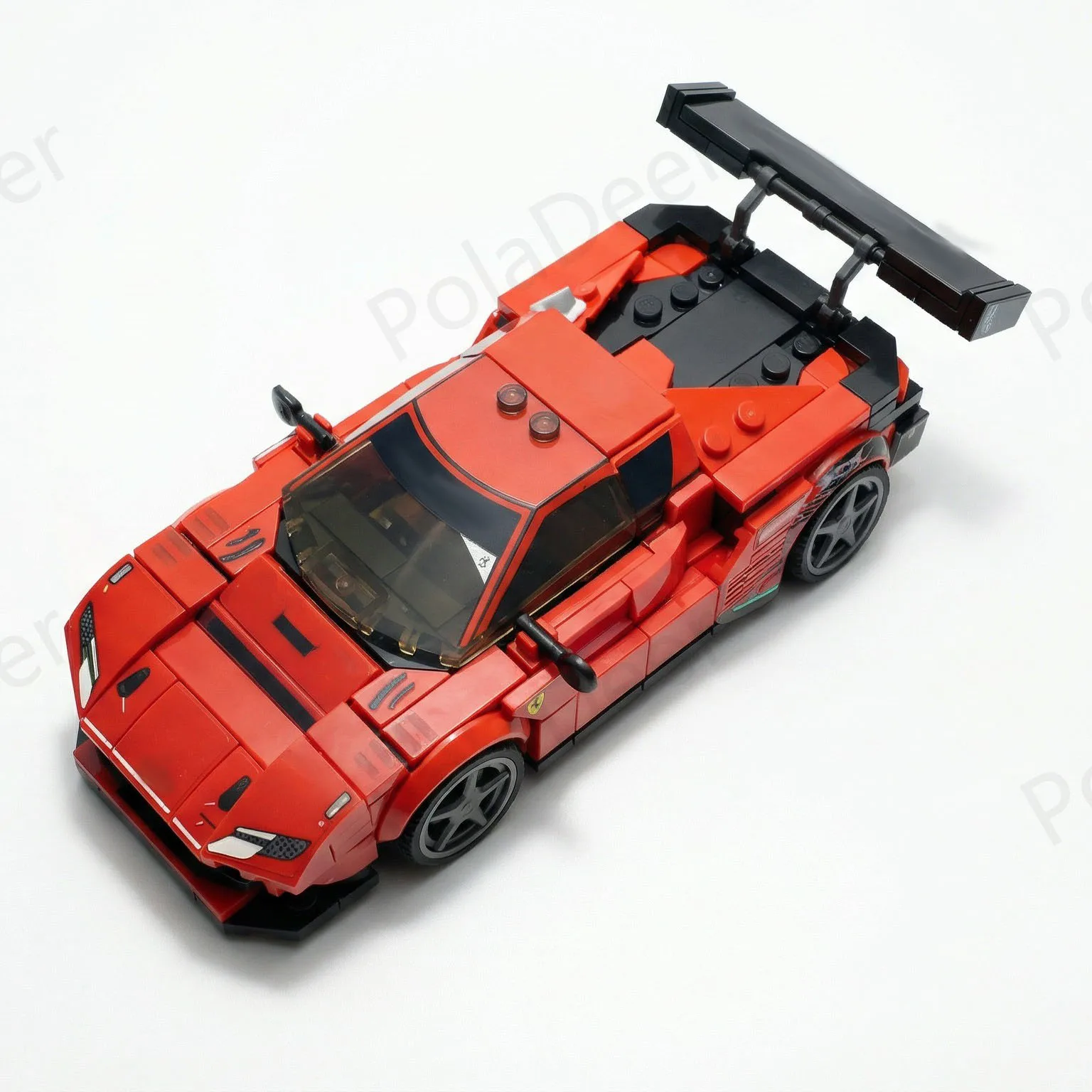 Фото PolaDeer, разработанный себе, креативный спортивный автомобиль MOC DIY 296 GT3, строительные блоки, игрушка в сборе, модель кирпича, детский подарок на день рождения №2