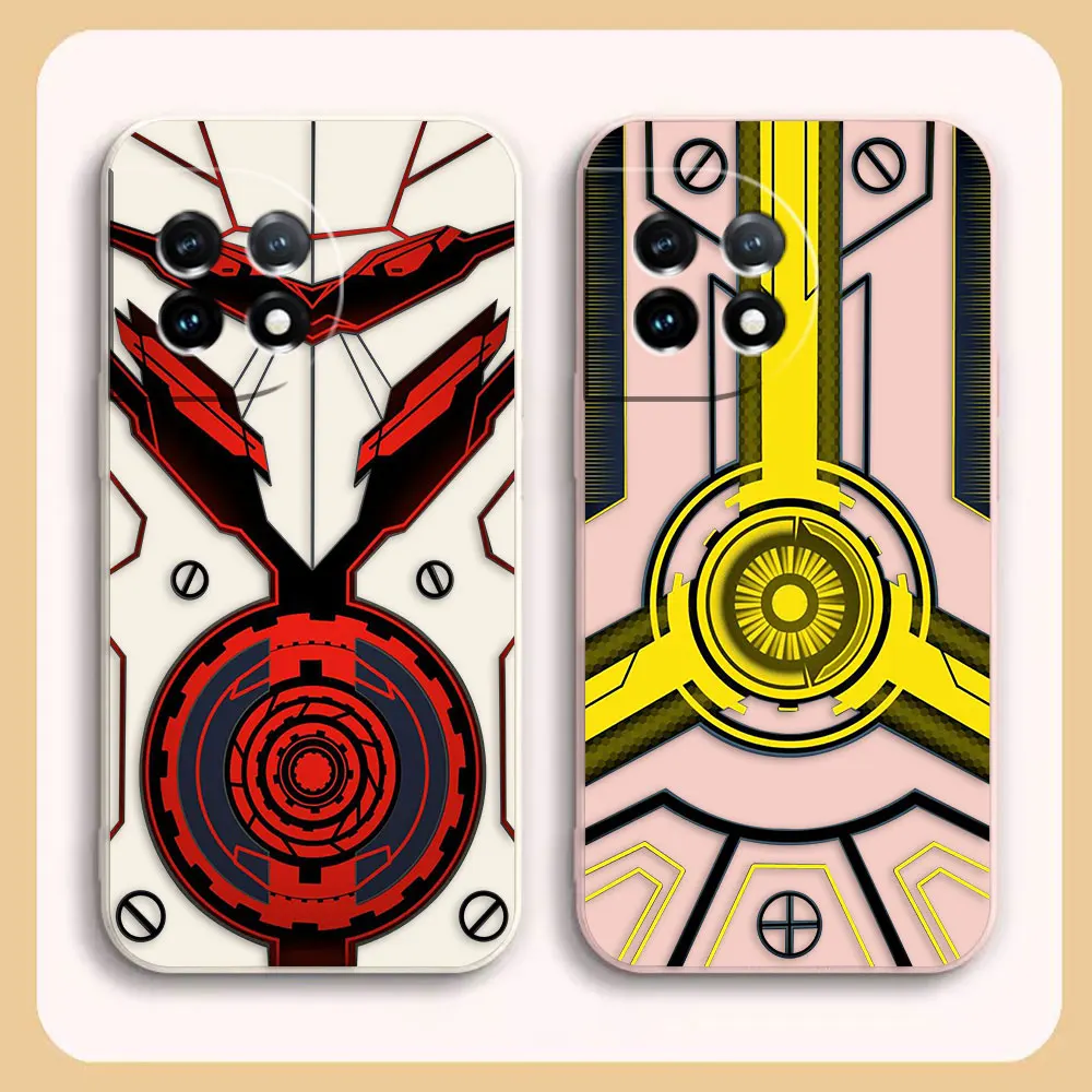 Phone Case For Oneplus 11 10 9 9R 9RT 8 8T 7 7T 5 5T 6 ACE 2 2V NORD Pro Liquid Simple Case Cover Funda Cqoue Shell Robot Armor