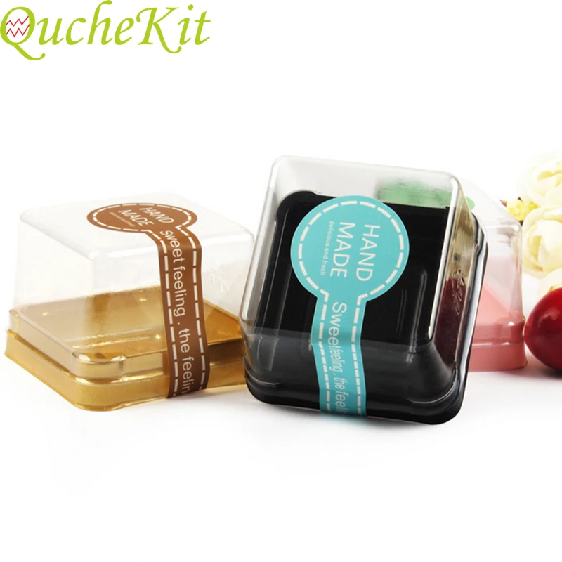 Pаспродажа 20/50 шт прозрачный Пластик коробка для лунных пряников яйцо-желток буфами на рукавах контейнер Свадебная вечеринка кекс яичный желток хруст...