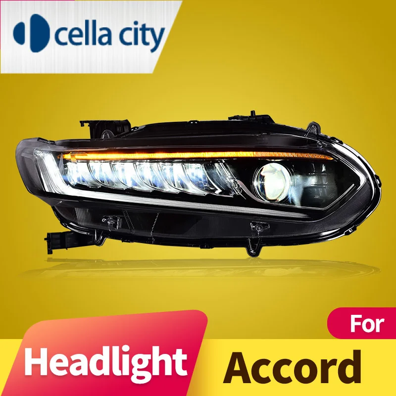 

Передняя фара в сборе для Honda Accord 2018-2021 светодиодный DRL светодиодный двойная лучевая линза