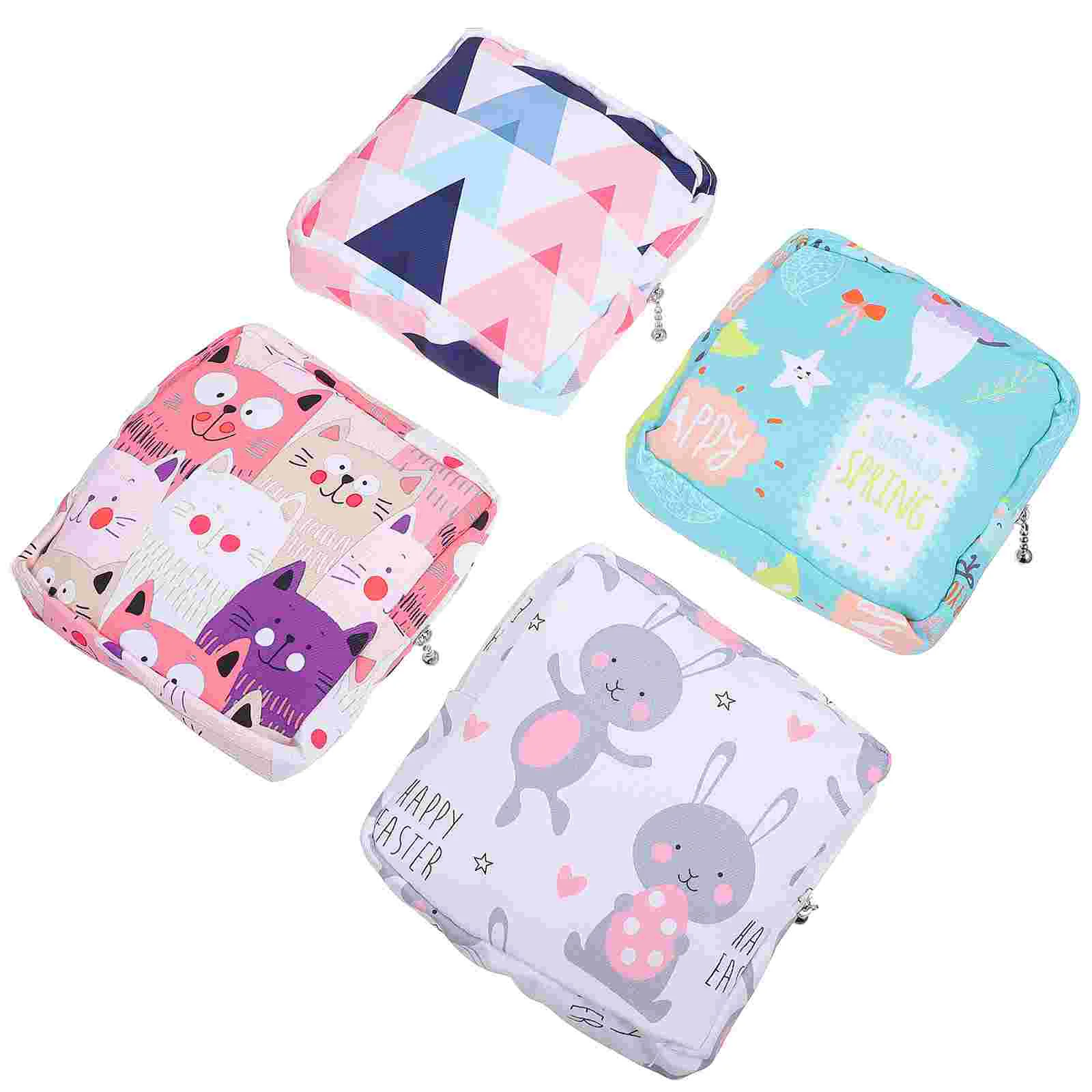 

4Pcs Sanitary Napkin Storage Pouches Menstrual Pad Storage Pouches (Assorted Color)