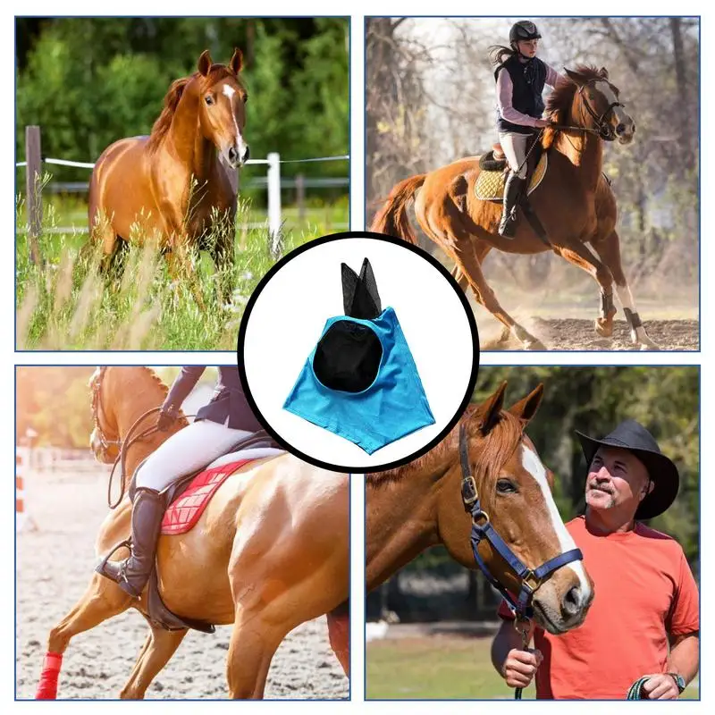 Чехлы для лошадей с ушками блокирующие УФ-излучение мелкие сетчатые чехлы