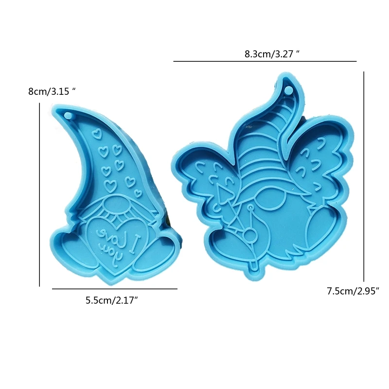 2 шт. карликовые подвески кристальная эпоксидная форма брелок ручной работы из