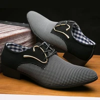 high quality leather shoes comfortable men dress shoes fashion metal decoration mixed colors wedges shoes zapatos de hombre