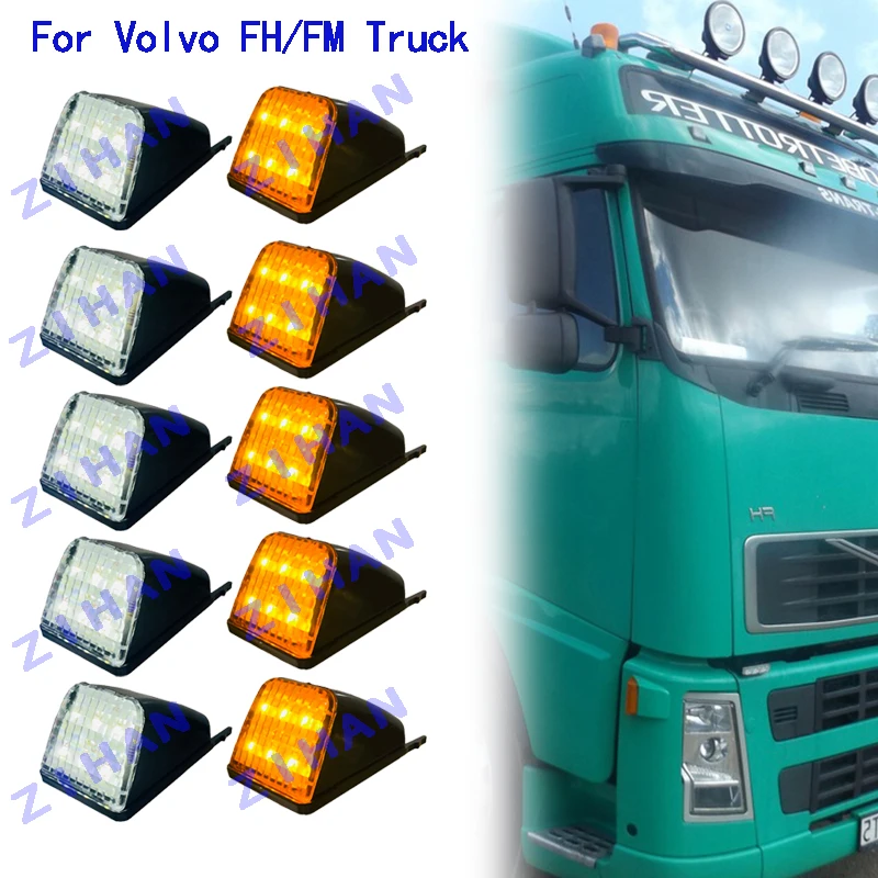 

Габаритные огни для крыши кабины Volvo FH FM NH FH12 FH16 FM9 OEM 20398824 20425484, 5x24 В, белый цвет