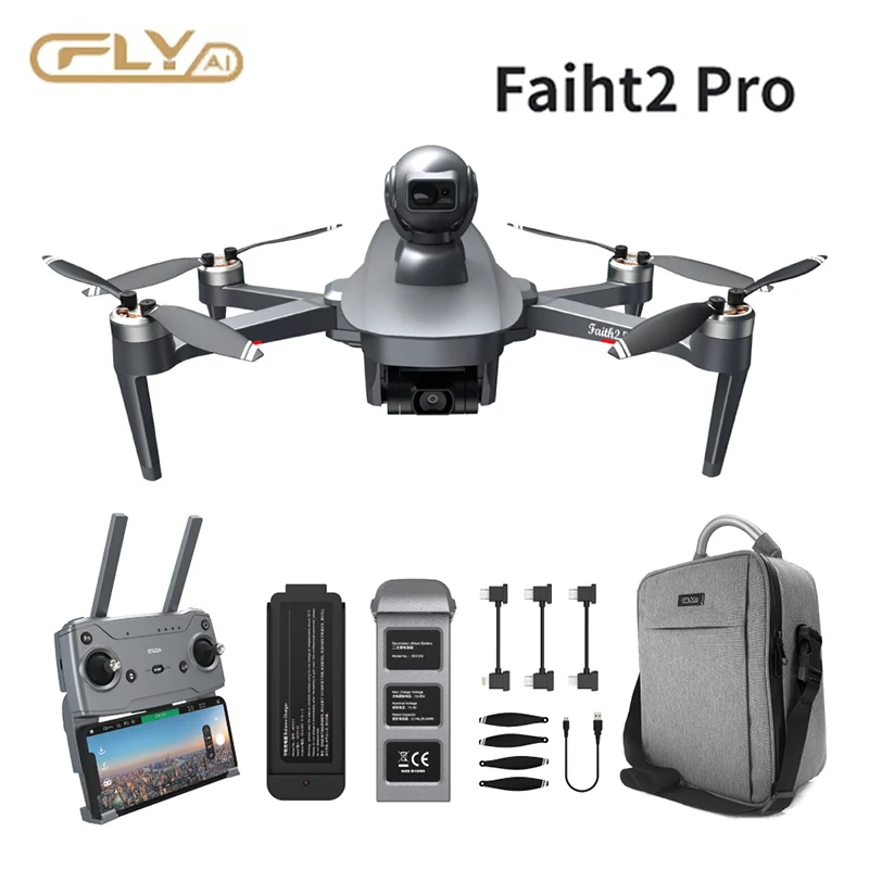 

CFLY Faith 2 Pro Drone 3-Axis Gimbal Camera 4K Video 5 Directions of Obstacle Sensing 32 Mins Flight Time 6km Video Transmission