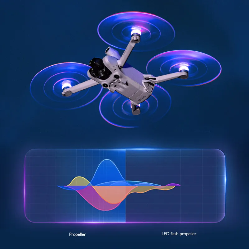 

For DJI Mini 3 PRO UAV Science and Technology LED Propeller