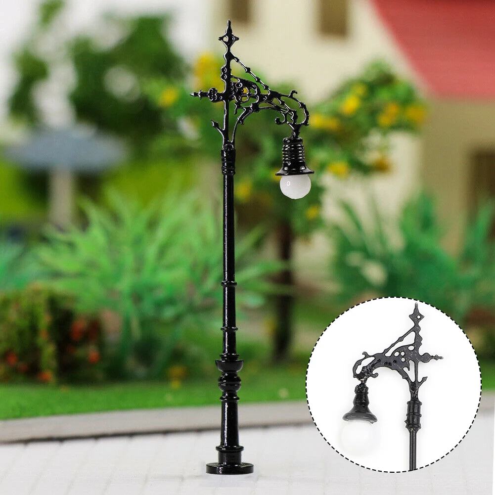 

5Pieces Model Railway N Gauge Lamp 1:160 Street Lamp LED 65mm Light Model Train Railroad Decoration Building Landscape Accessory