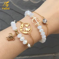 4pcs crystal bracelets for women 2022 summer therapeutic magnetic bracelet natural stone jewelry sets sales with free shipping