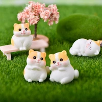 new mini figures cat ornaments creative miniature resin mini figures garden figurines cute diy cat basket home decoration crafts