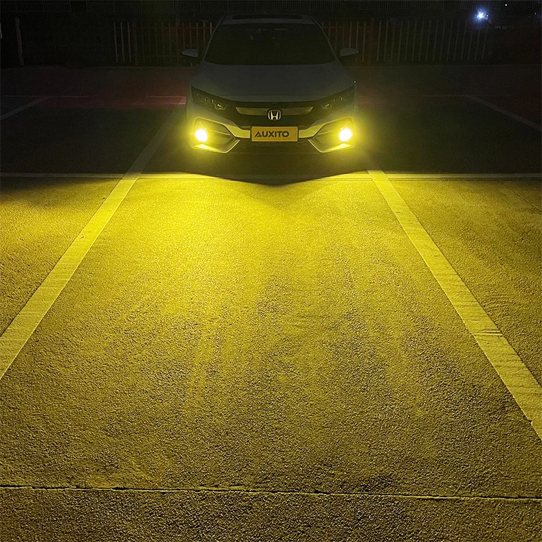 

AUXITO 2 шт. Canbus H3 Светодиодные противотуманные фары 1:1 Мини Размер H3 Светодиодные противотуманные фары DRL 12 В Янтарный Желтый 6500 К Белый 300% Яркие чипы CSP