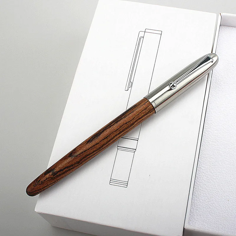 

New Metal/Wood Classic Retro School Supplies Student Office Stationary Fountain Pen New