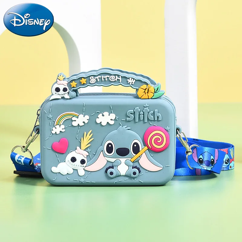 

Disney Lilo & Stitch Silicone Bag Cartoon Anime Figure Stitch Fashion Shoulder Bag Mini Outdoor Portable Storage Bag for Kids