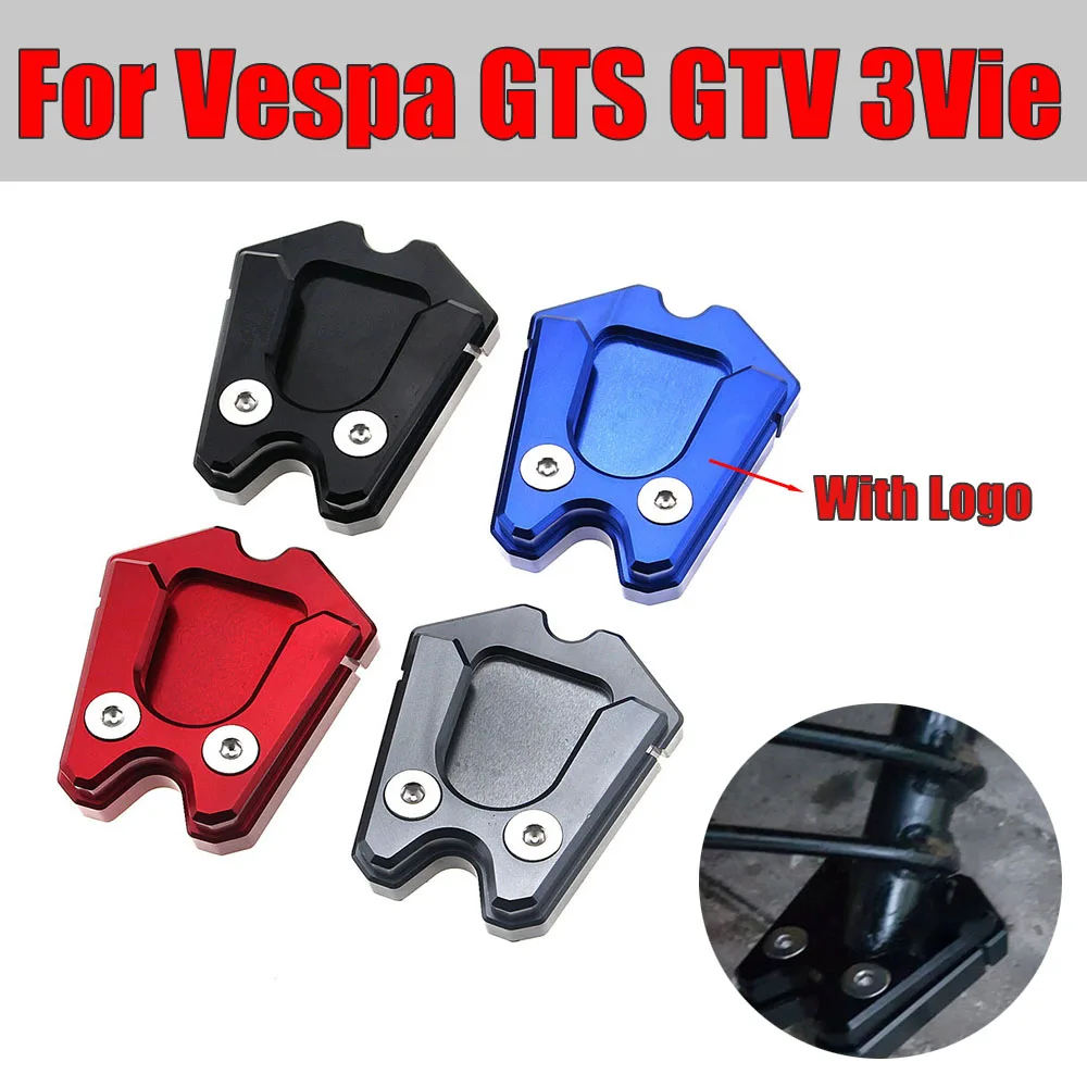 

For Vespa GTS GTV 3Vie 300ie sprint 15 Lx Motorcycle Accessories Kickstand Extension Plate Foot Side Stand Enlarge Pad